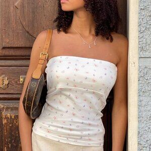 Djerf Avenue Daily Tube Top Butterfly Size Small